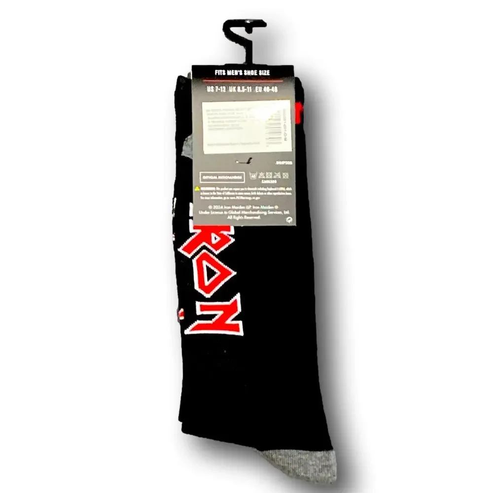 3/$20 Iron Maiden Funny Novelty Crew Socks - NWT